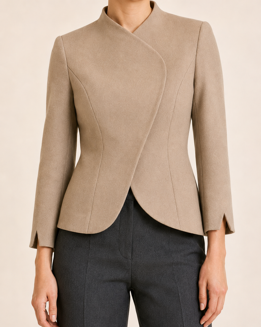 Avelisse Arc-Lapel Tailored Jacket