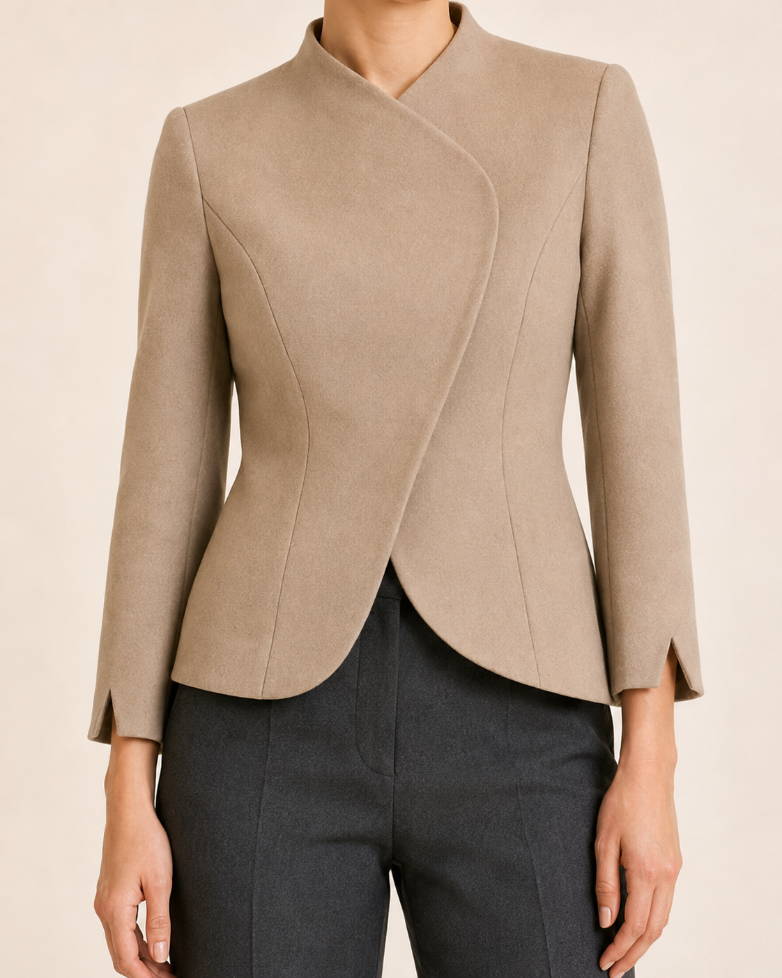 Avelisse Arc-Lapel Tailored Jacket