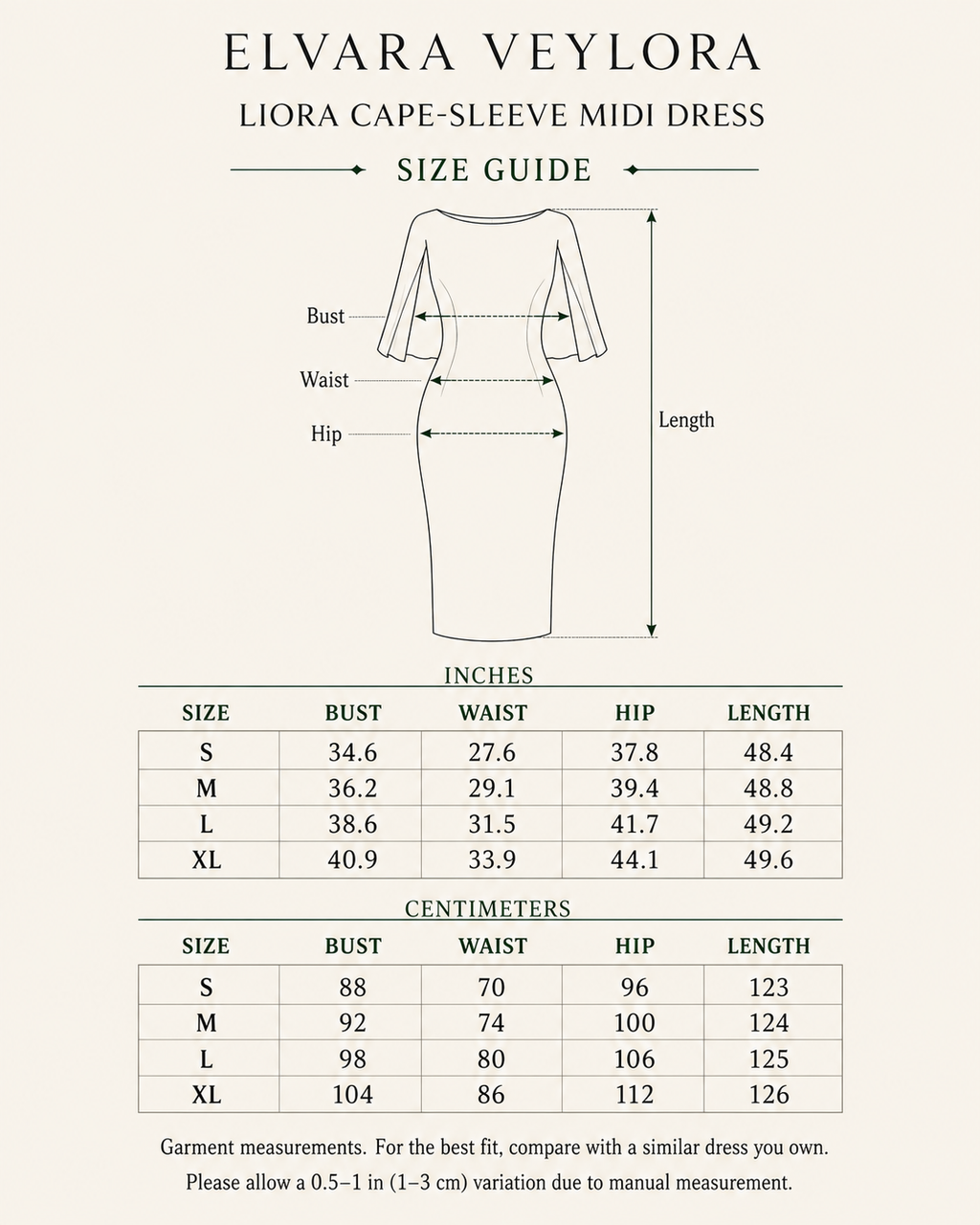 Liora Cape-Sleeve Tailored Midi Dress