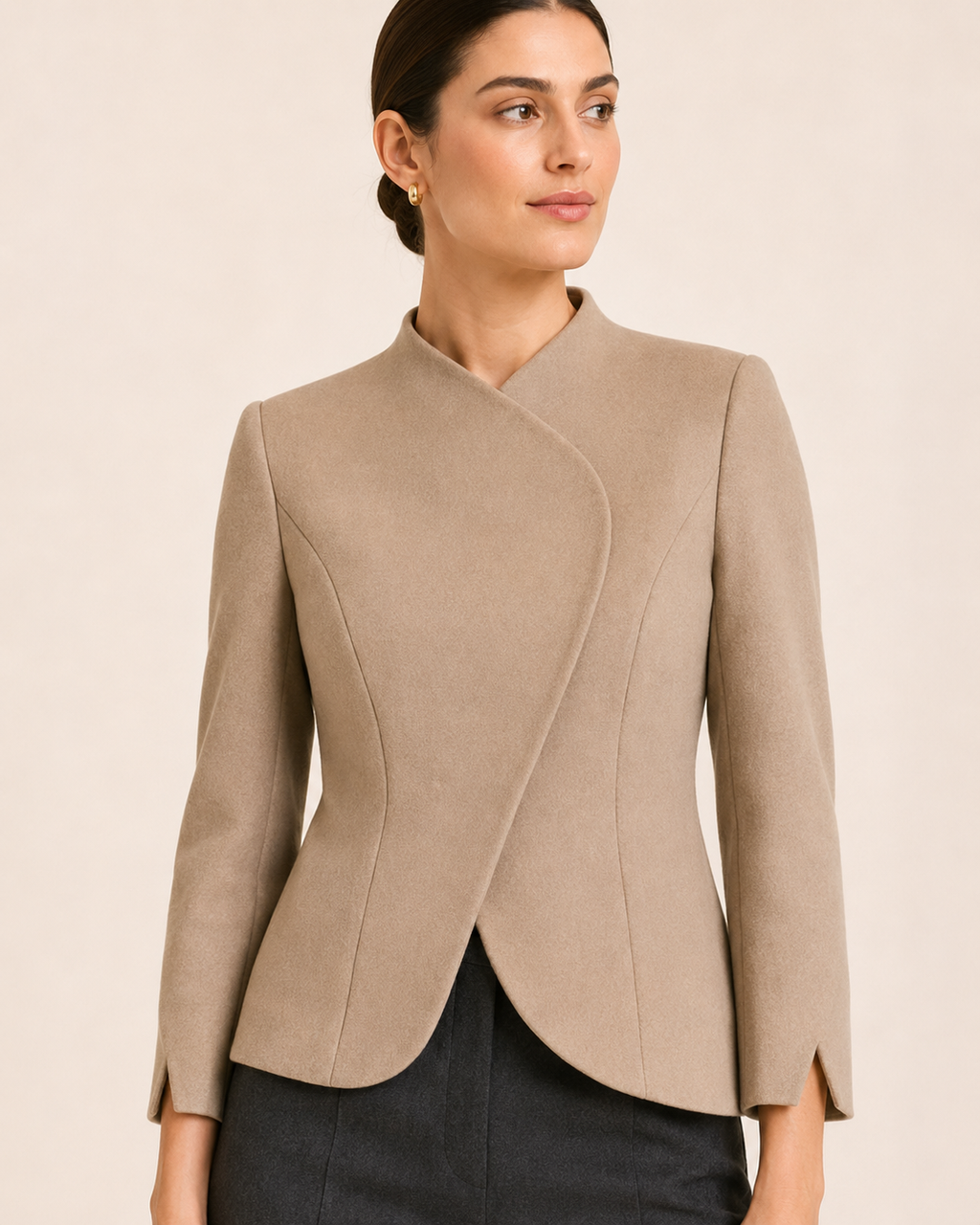 Avelisse Arc-Lapel Tailored Jacket