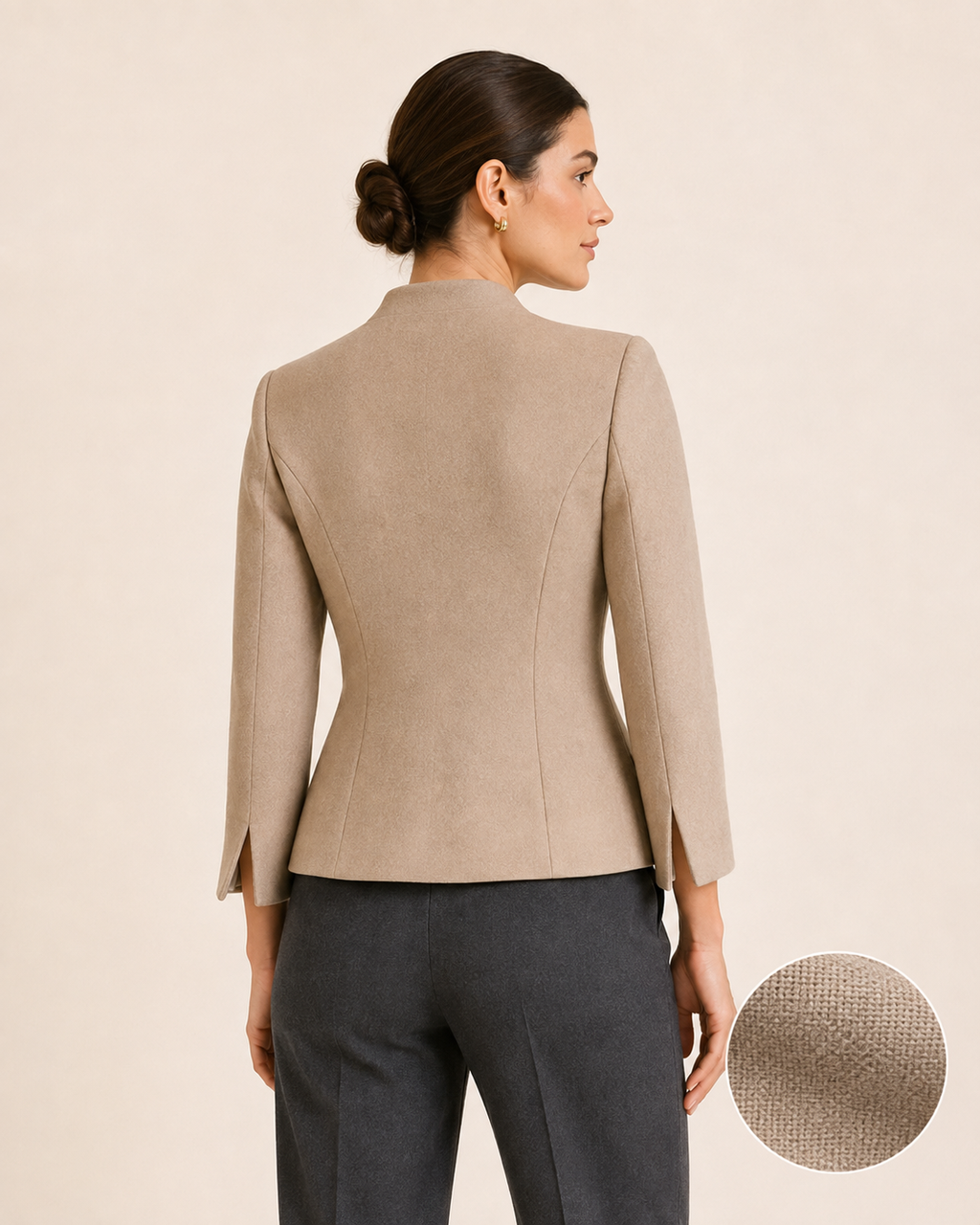 Avelisse Arc-Lapel Tailored Jacket