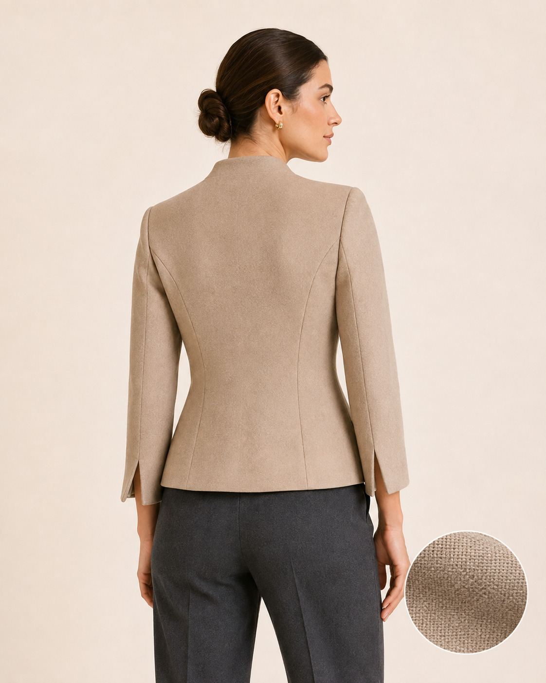 Avelisse Arc-Lapel Tailored Jacket